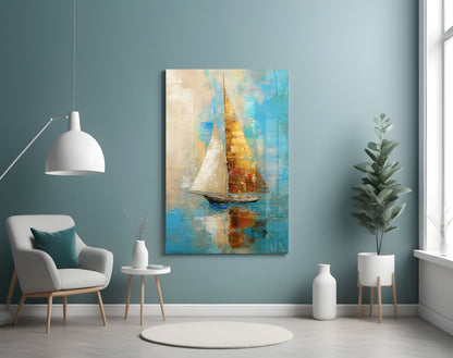 Sailing Glass Wall Art