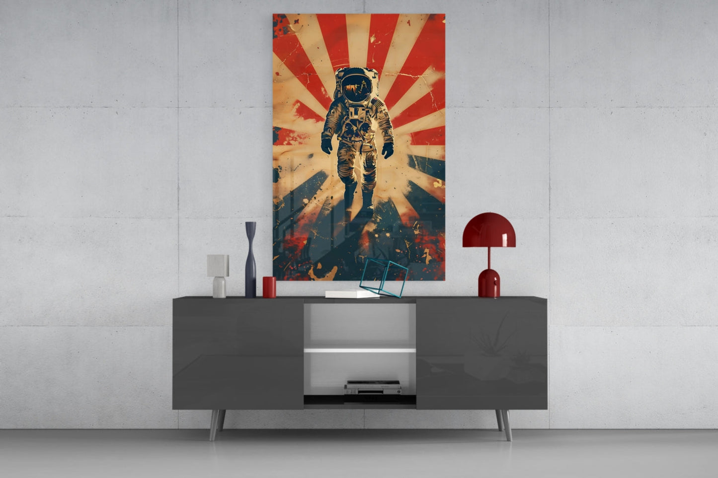 Astronaut Glass Wall Art