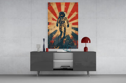 Astronaut Glass Wall Art