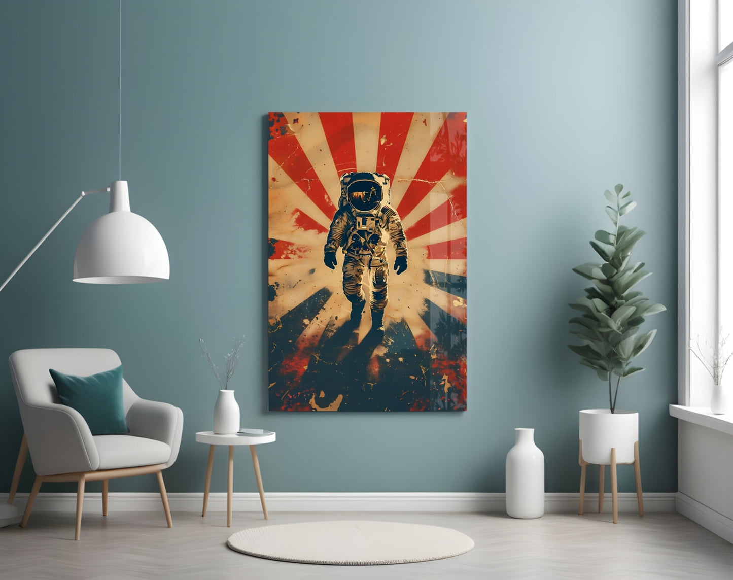 Astronaut Glass Wall Art