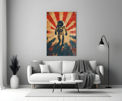 Astronaut Glass Wall Art