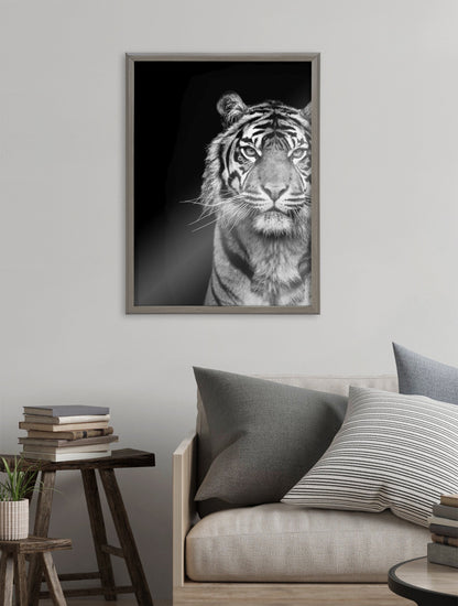 Minimalist Tiger Glass Wall Art