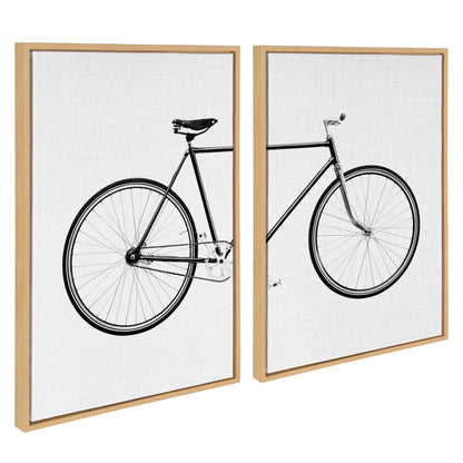 Bicycle Framed Canvas Wall Art Set