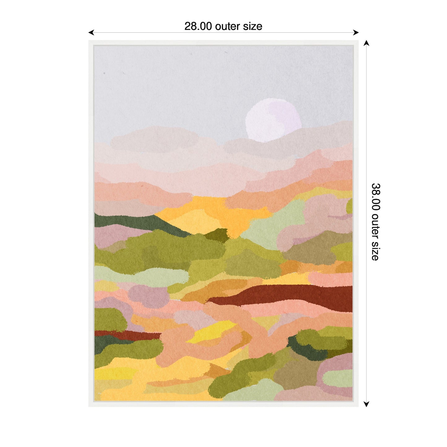 Golden Hills Landscape Framed Canvas Wall Art