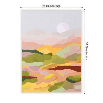 Golden Hills Landscape Framed Canvas Wall Art