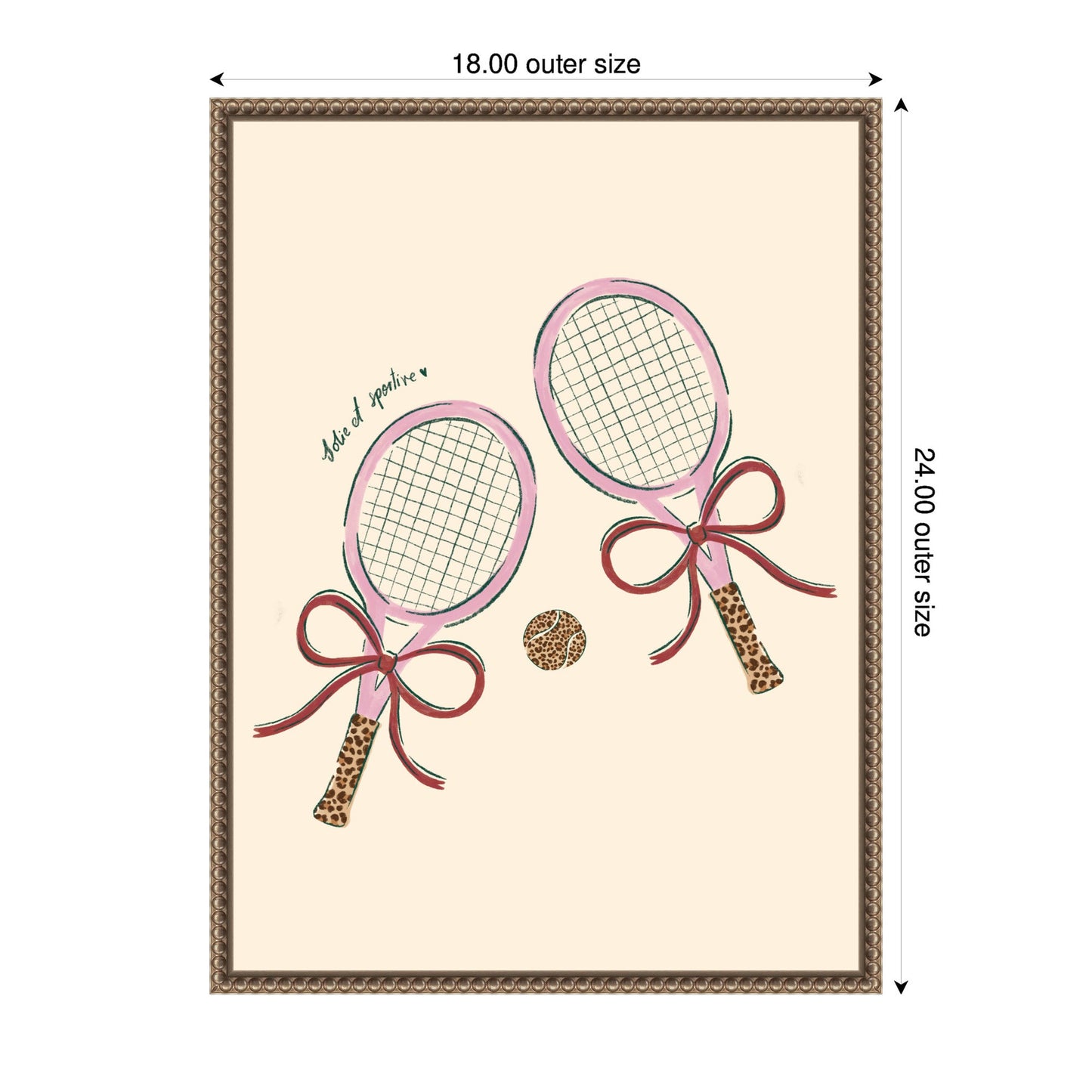 Tennis Club Rackets Framed Canvas Wall Art