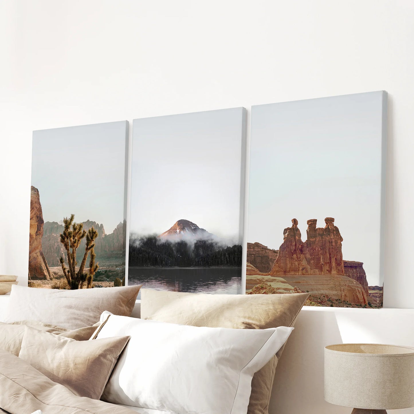 Southwest Desert Canyon Red Rock Wall Art Set of 3
