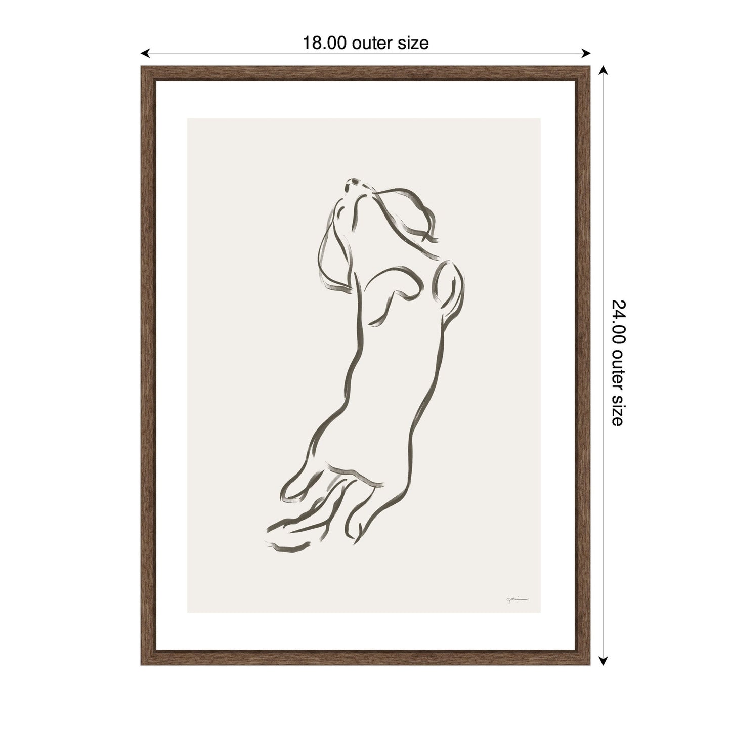 Dachshund Dog Framed Canvas Wall Art