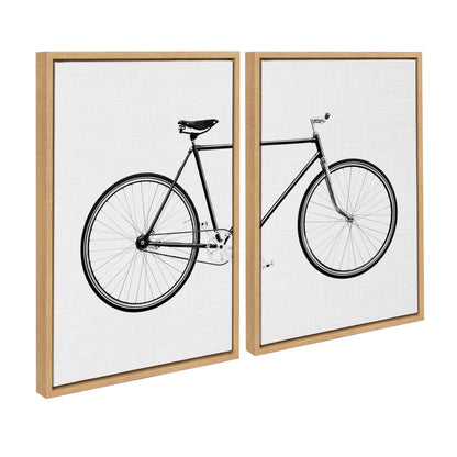 Bicycle Framed Canvas Wall Art Set