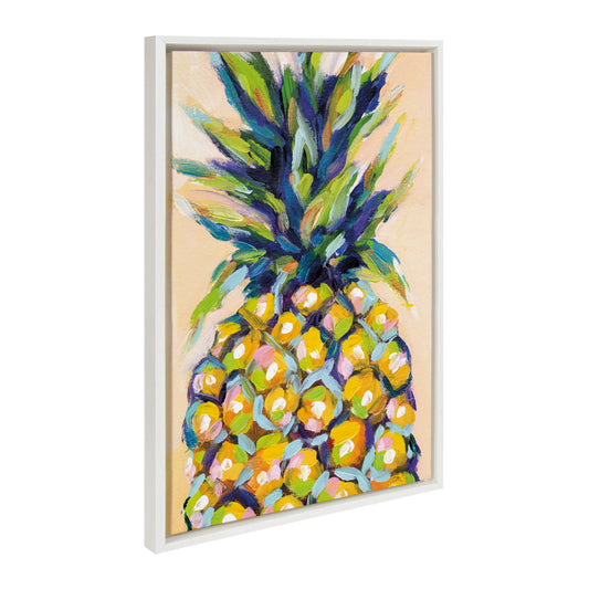Pineapple, Sunset and Sea Turtle Framed Canvas Art Set