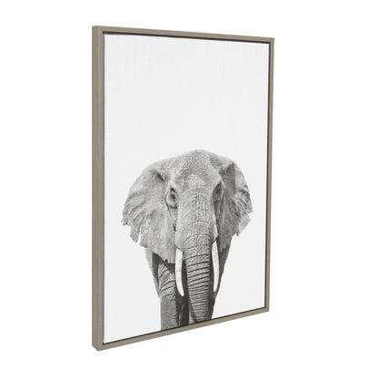 Sylvie Elephant Framed Canvas by Simon Te of Tai Prints