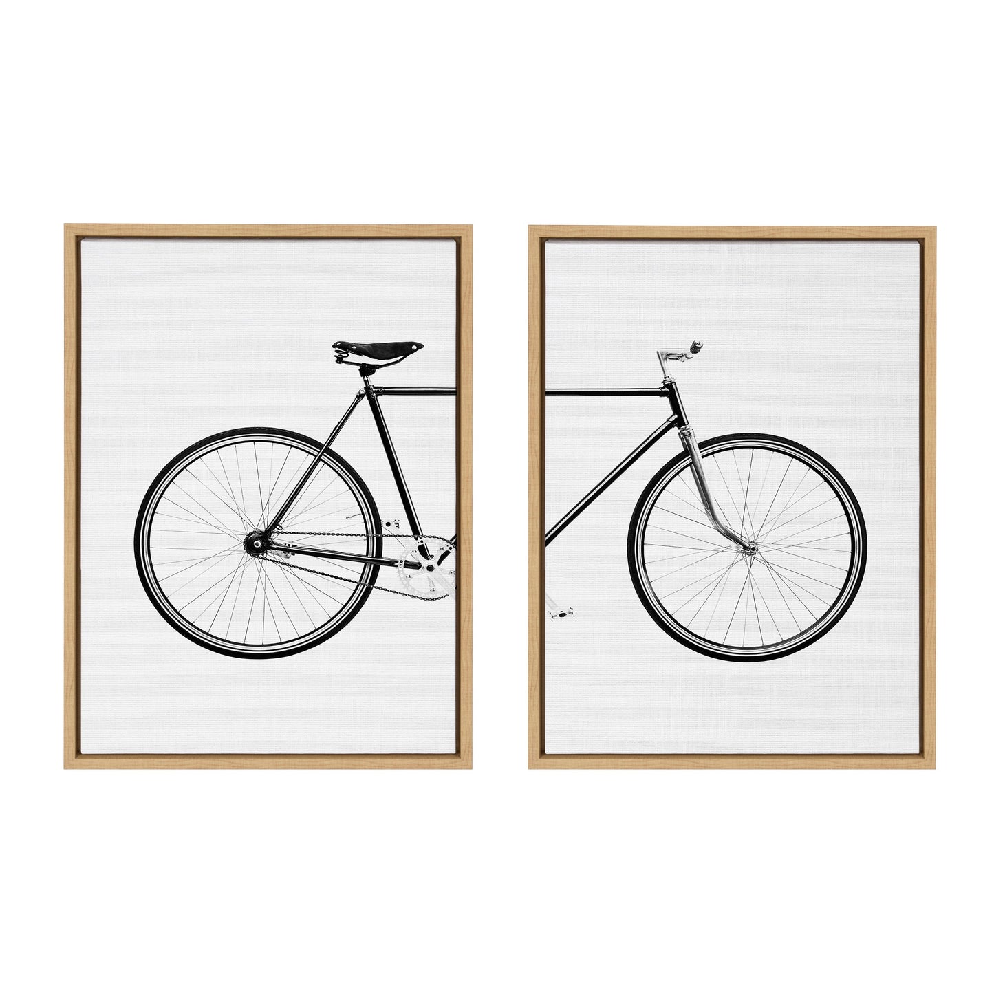 Sylvie Bicycle Framed Canvas by Simon Te of Tai Prints