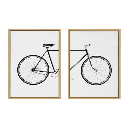 Bicycle Framed Canvas Wall Art Set