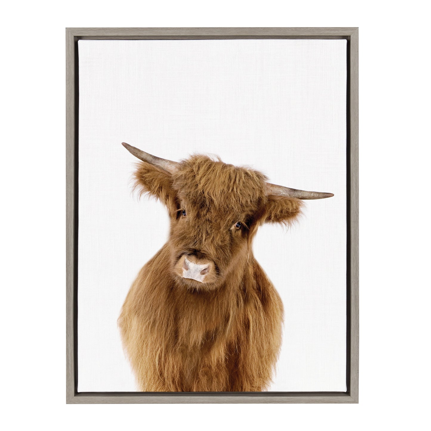 Highland Cow Framed Canvas Wall Art, Farmhouse Decor