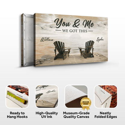 Fishing Themed We Got This Couple Canvas Wall Art