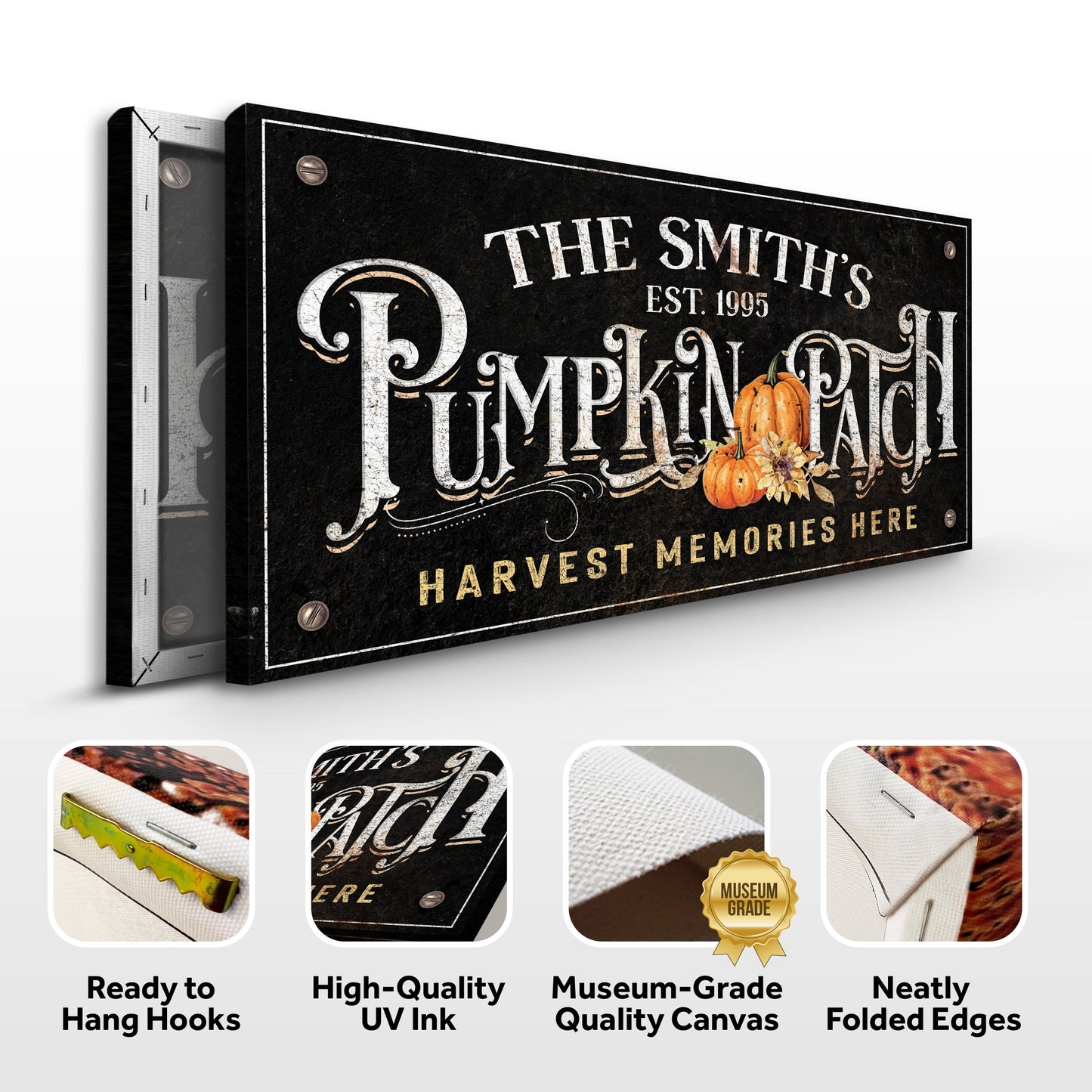 Harvest Memories Pumpkin Patch Canvas Wall Art
