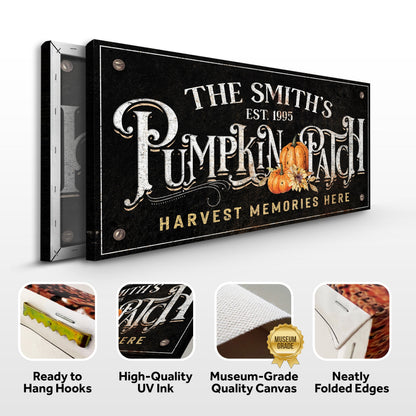Harvest Memories Pumpkin Patch Canvas Wall Art
