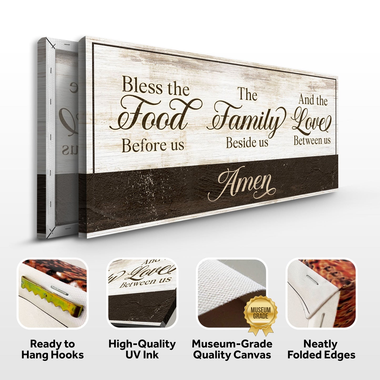 Bless the Food Before Us Canvas Wall Art