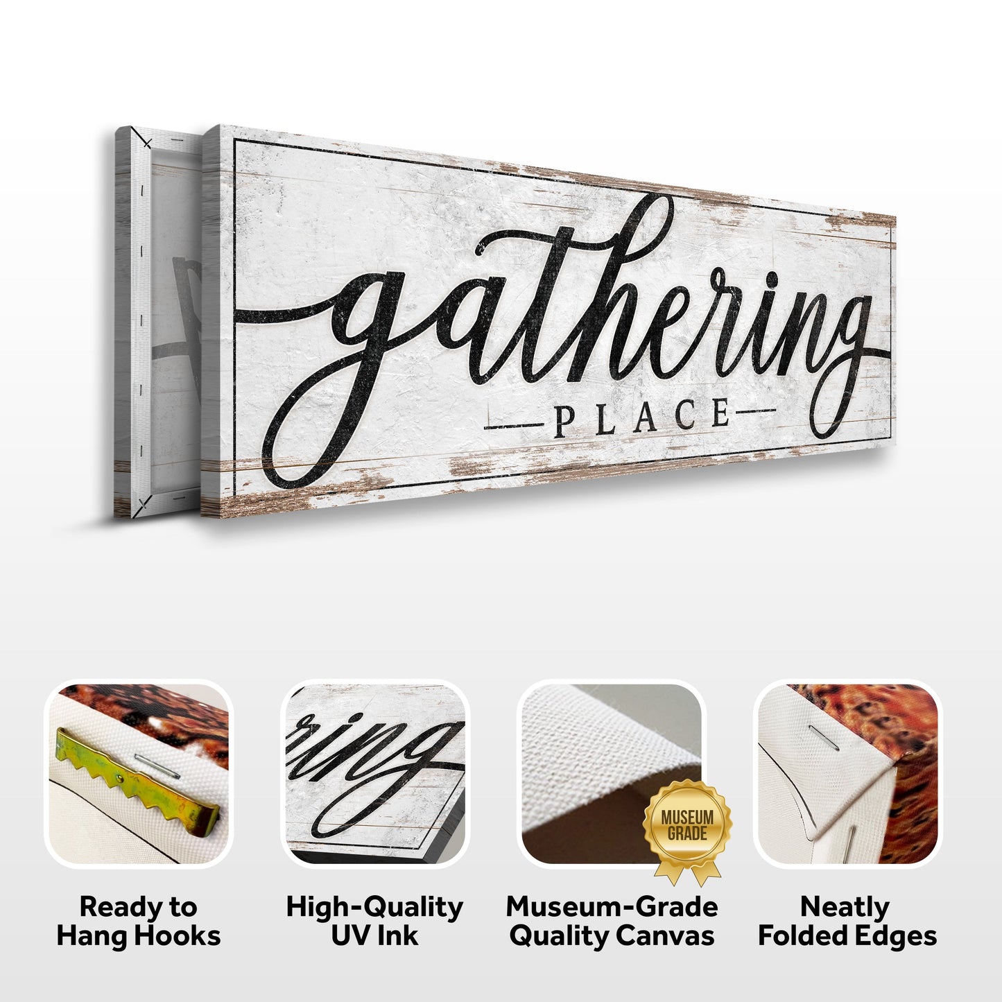 Family Gathering Place Canvas Wall Art Sign II