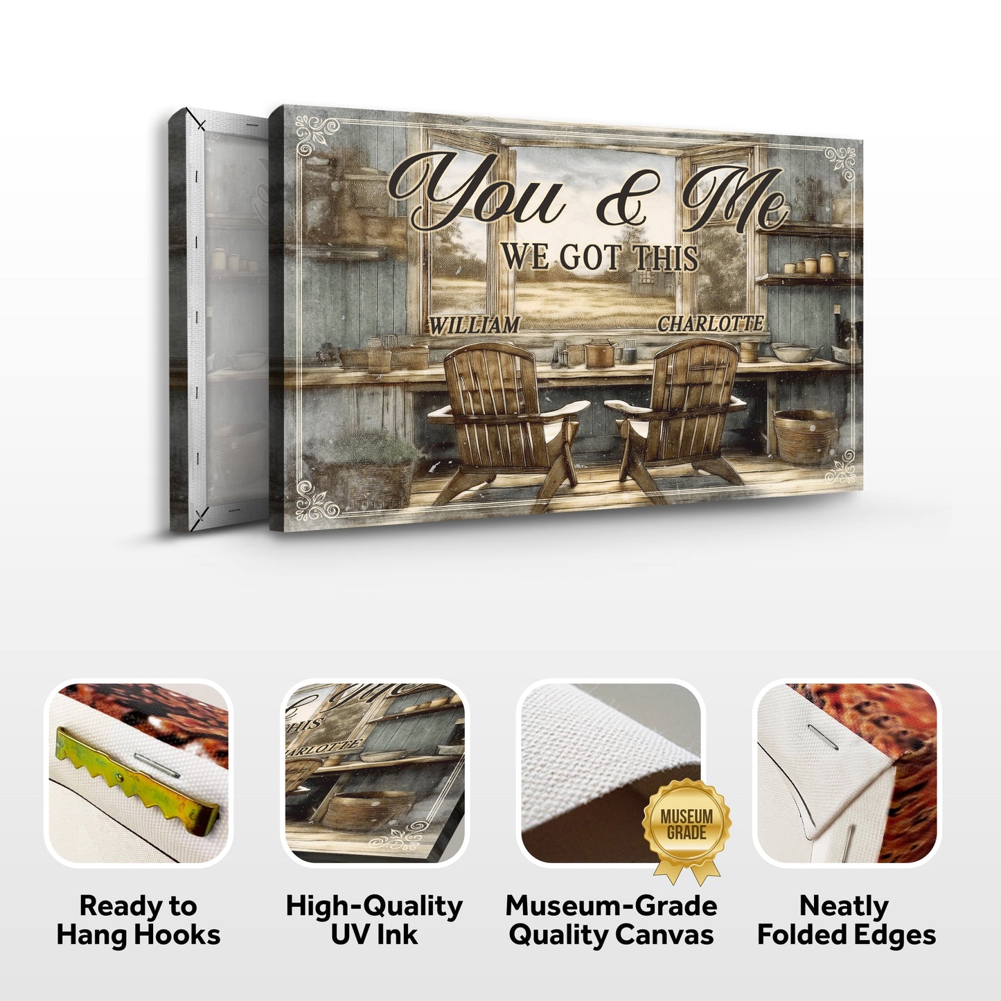 Farmhouse We Got This Couple Canvas Wall Art