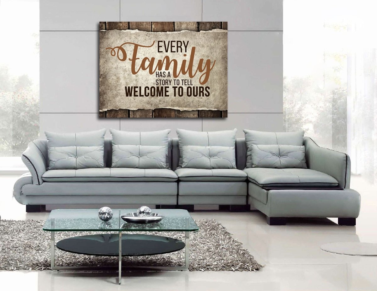 Every Family Has A Story Canvas Wall Art