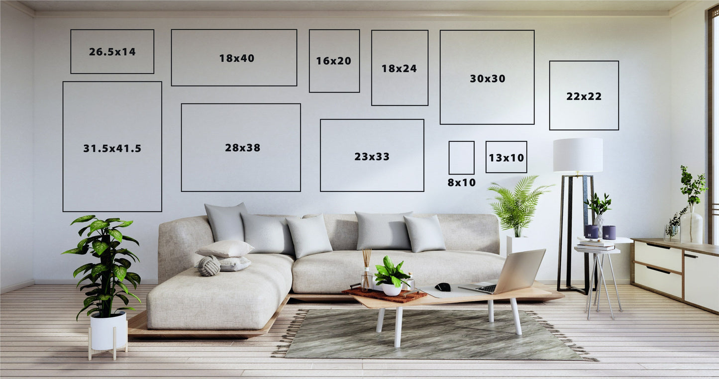 Japanese Crane Bird Framed Canvas Art Set