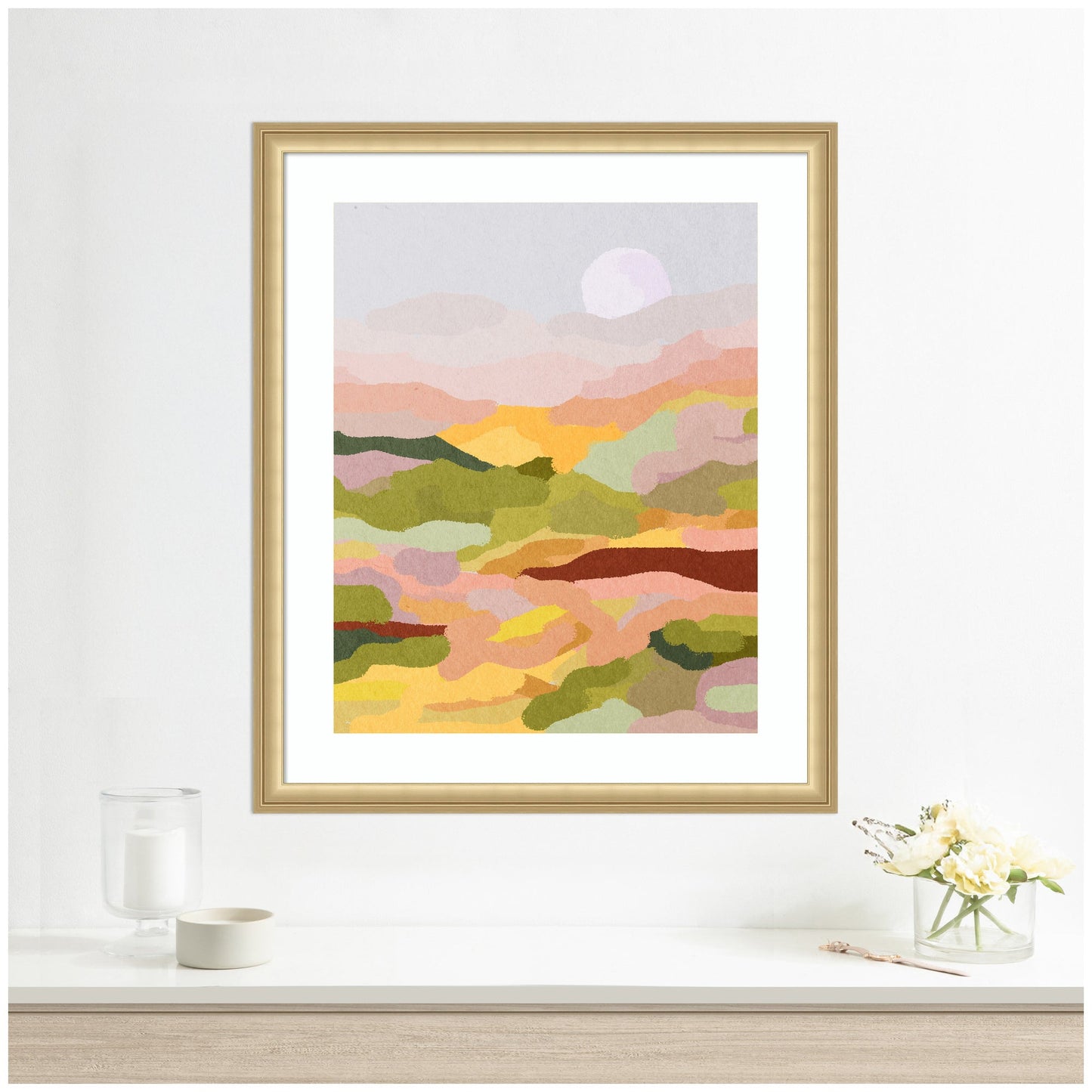 Tranquil Countryside Landscape Framed Wall Art