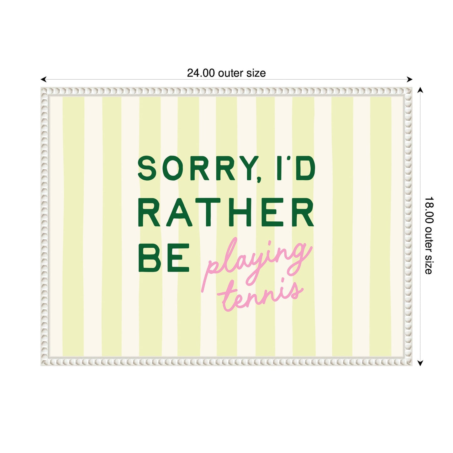 Rather Be Playing Tennis Framed Canvas Wall Art