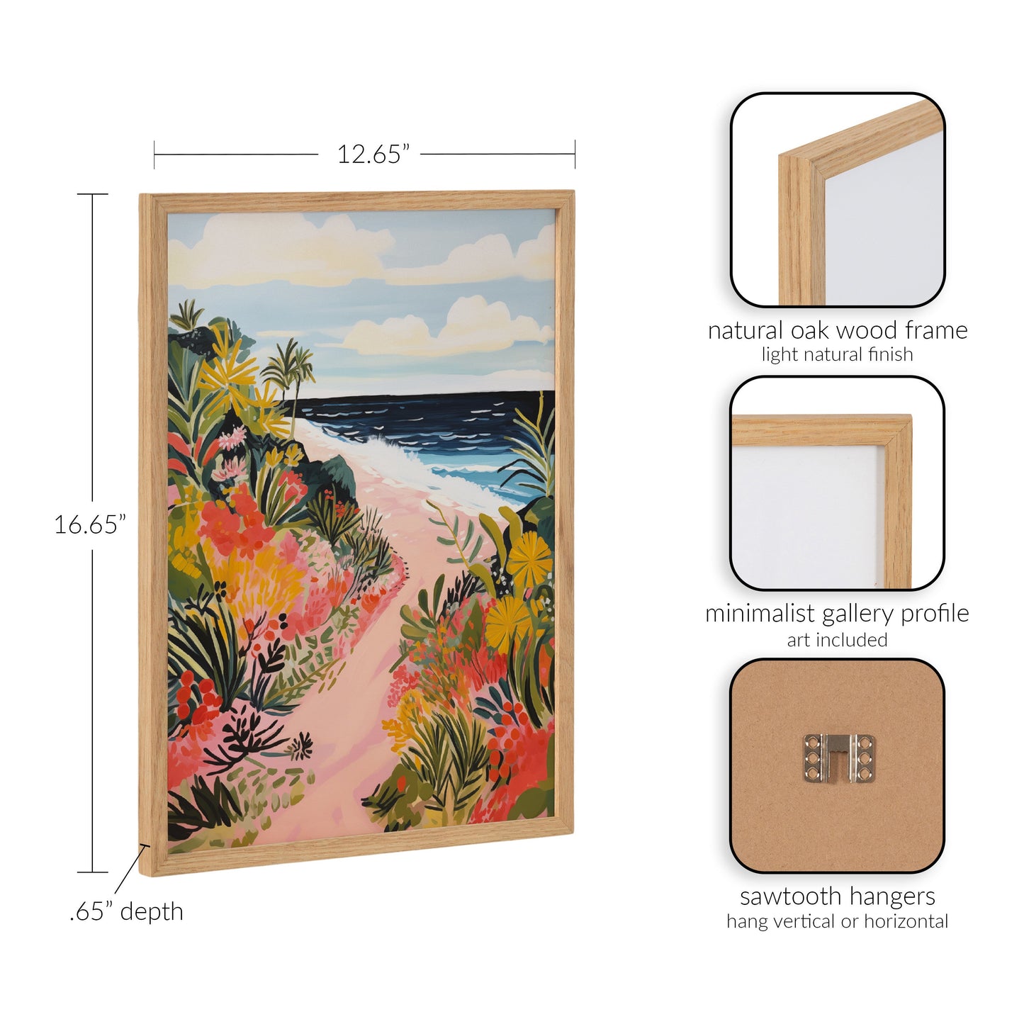 Tropical Ocean Path Coastal Framed Wall Art