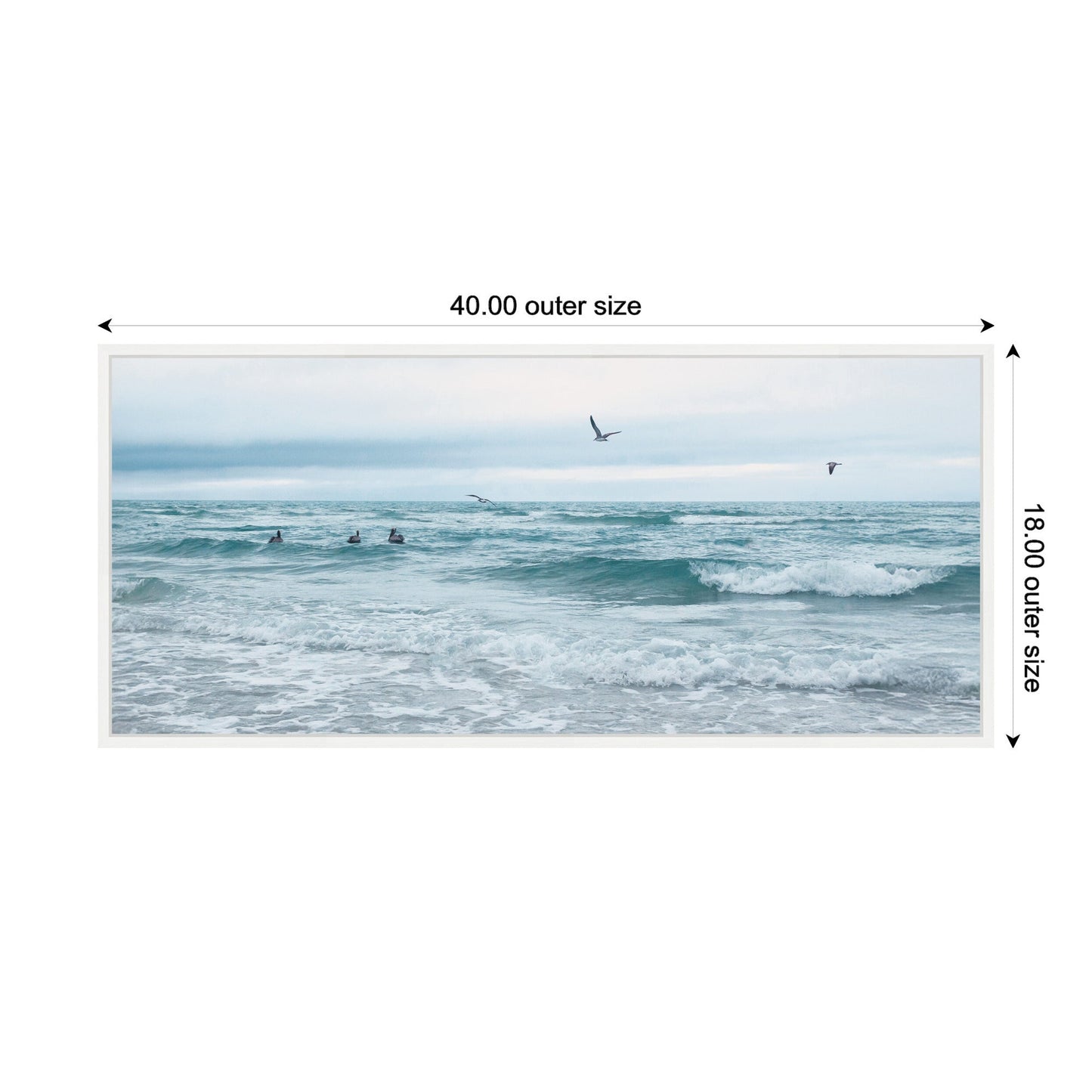 Ocean Swim Panel by Stephanie Klatt Framed Canvas Wall Art Print