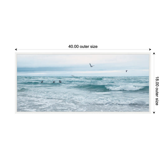 Ocean Swim Panel by Stephanie Klatt Framed Canvas Wall Art Print