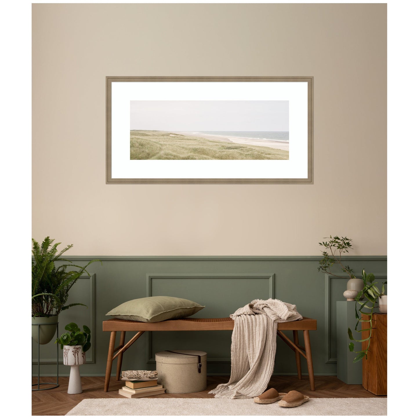 Serene Coastal Shoreline Framed Wall Art