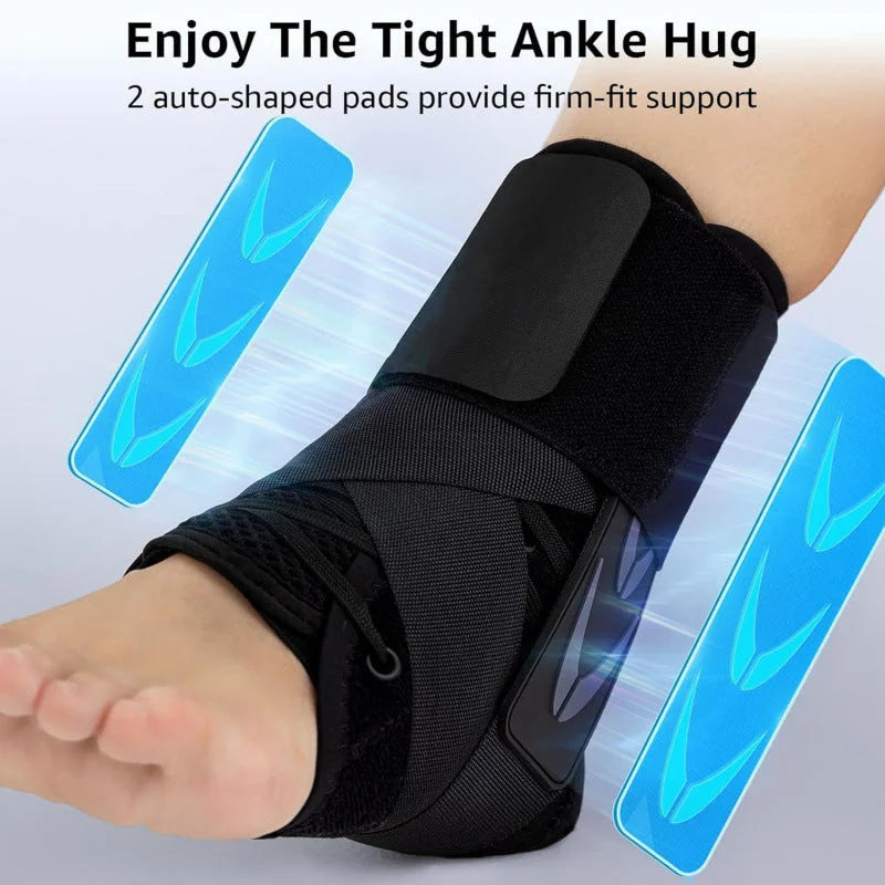 Lace Up Compression Ankle Brace – Adjustable Sports Support