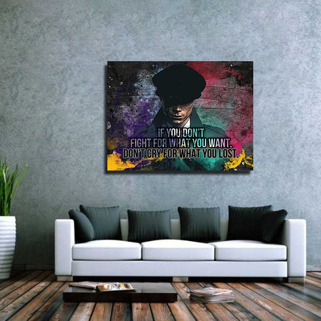 Fight for what you want motivational canvas wall art