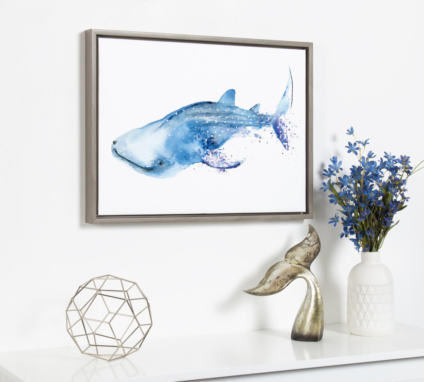 Whale Shark Framed Canvas Wall Art