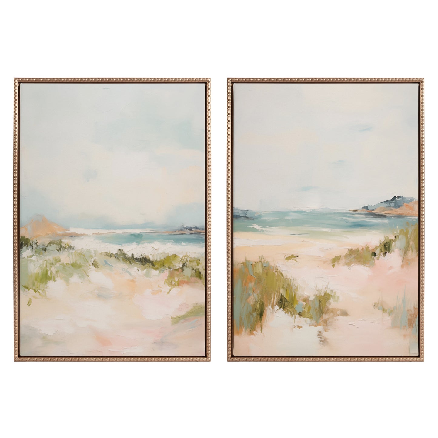 Sylvie Beaded Tranquil Landscape III and V Framed Canvas Art Set by Amy Lighthall