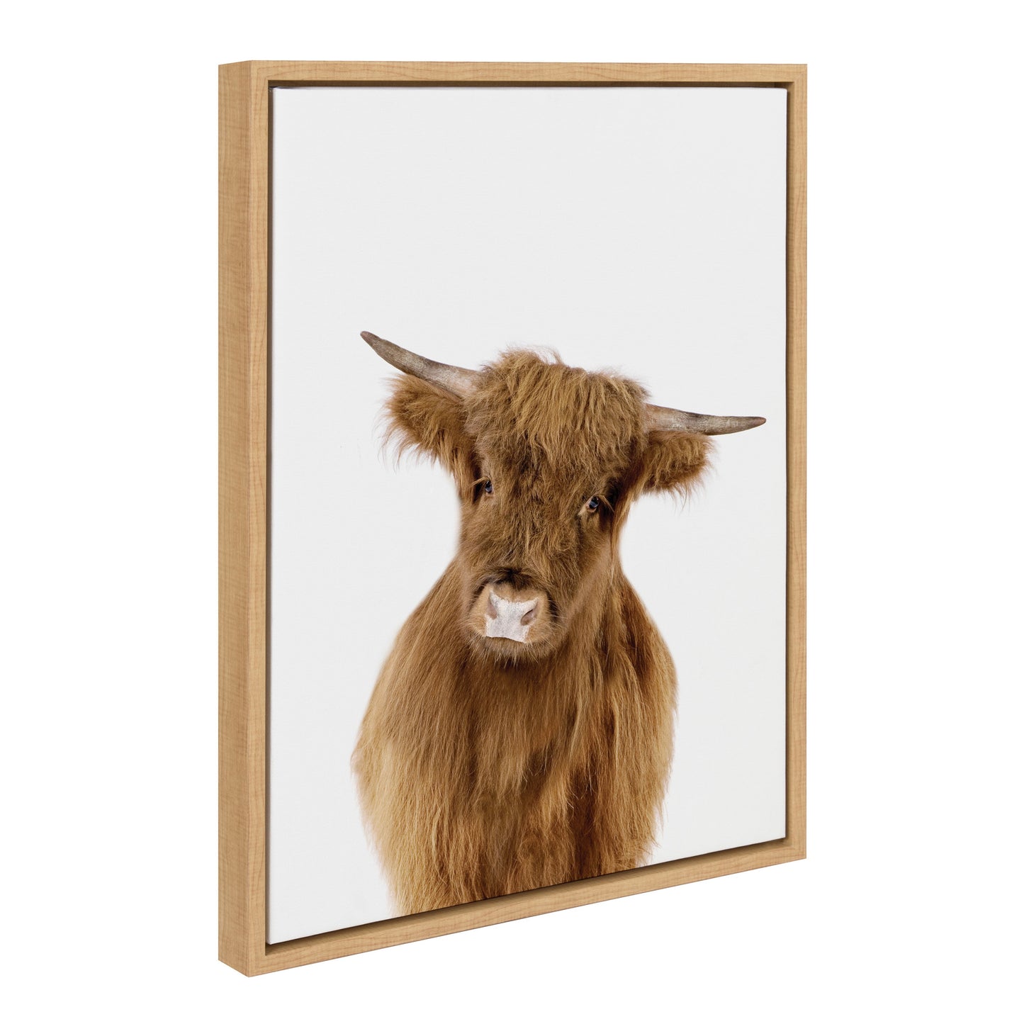 Highland Cow Framed Canvas Wall Art, Farmhouse Decor