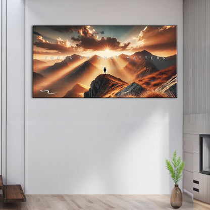 Focus Motivational Landscape Canvas Wall Art