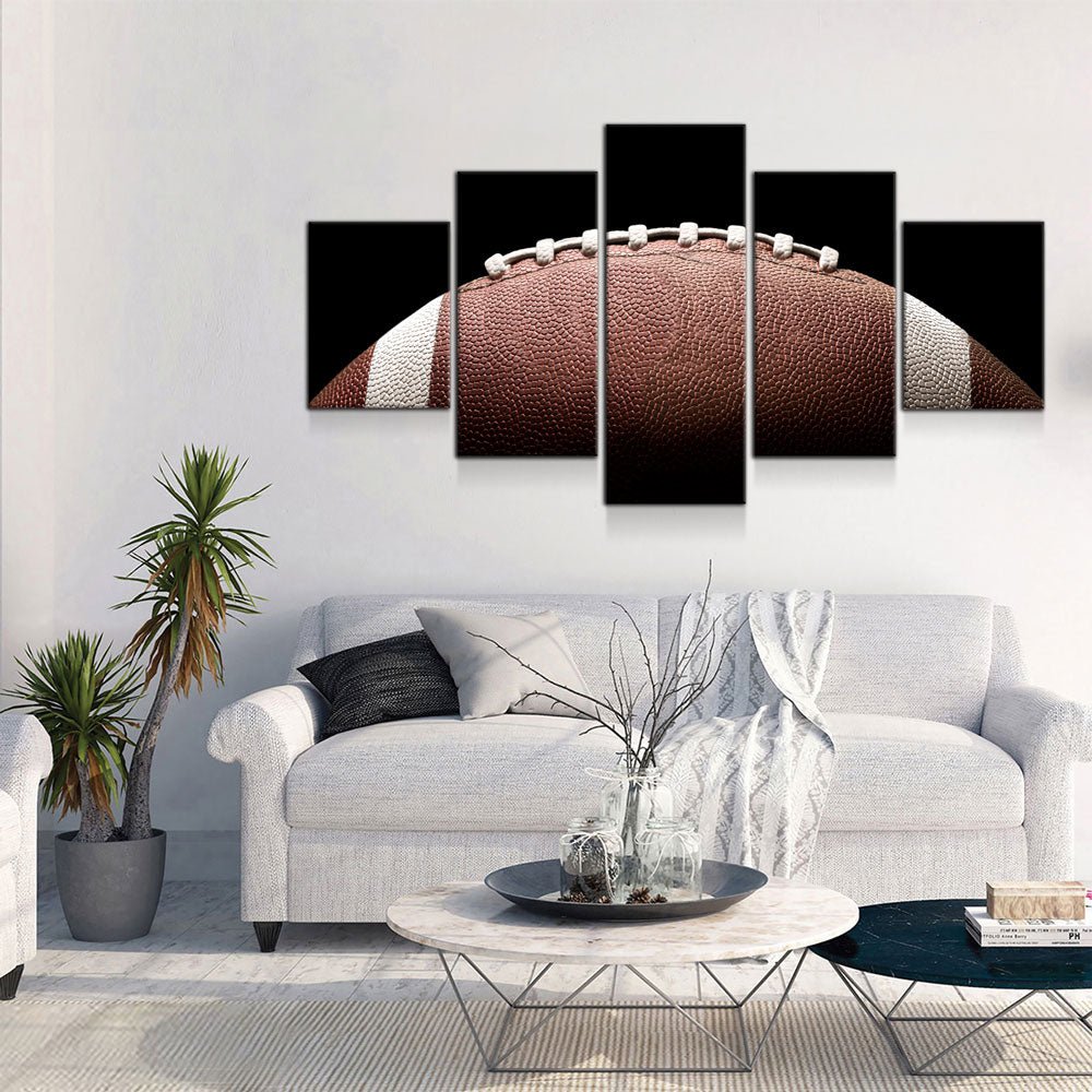 Football 5-panel canvas wall art set