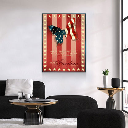 Freedom Wings Canvas Wall Art - 2 Corinthians 3:17