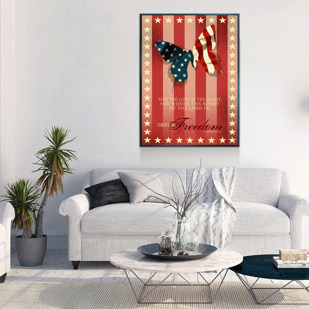 Freedom Wings Canvas Wall Art - 2 Corinthians 3:17