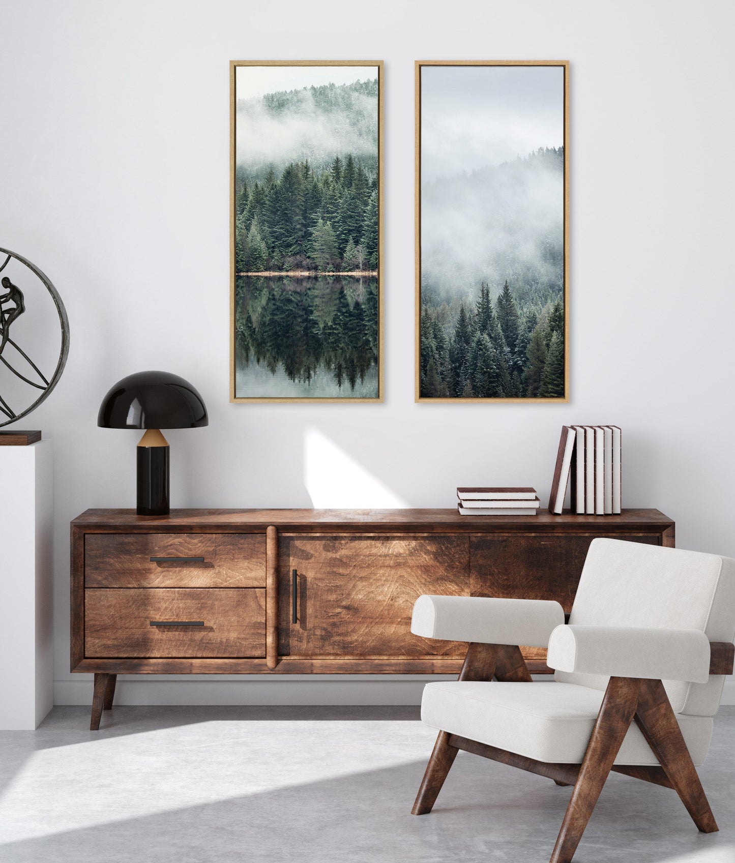 Misty Forest Framed Canvas Wall Art