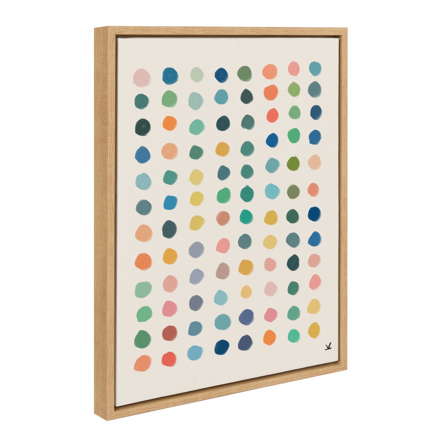 Meditation 3 Dotted Abstract Framed Canvas