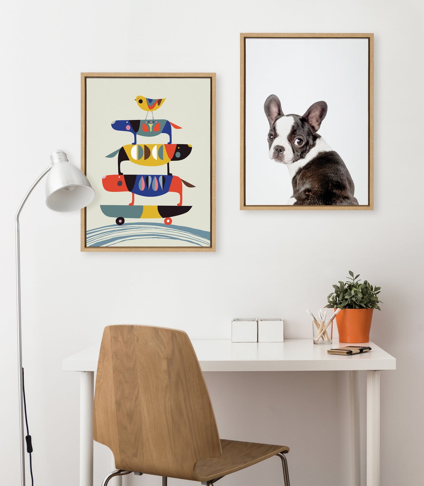 French Bulldog Framed Canvas Wall Art