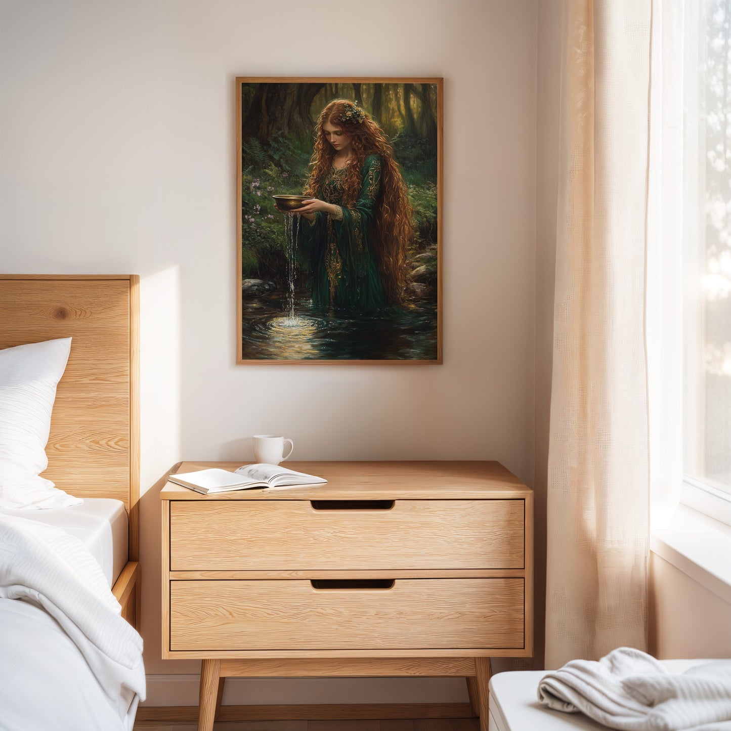 Glimmers in the Forest Stream Wall Art Print