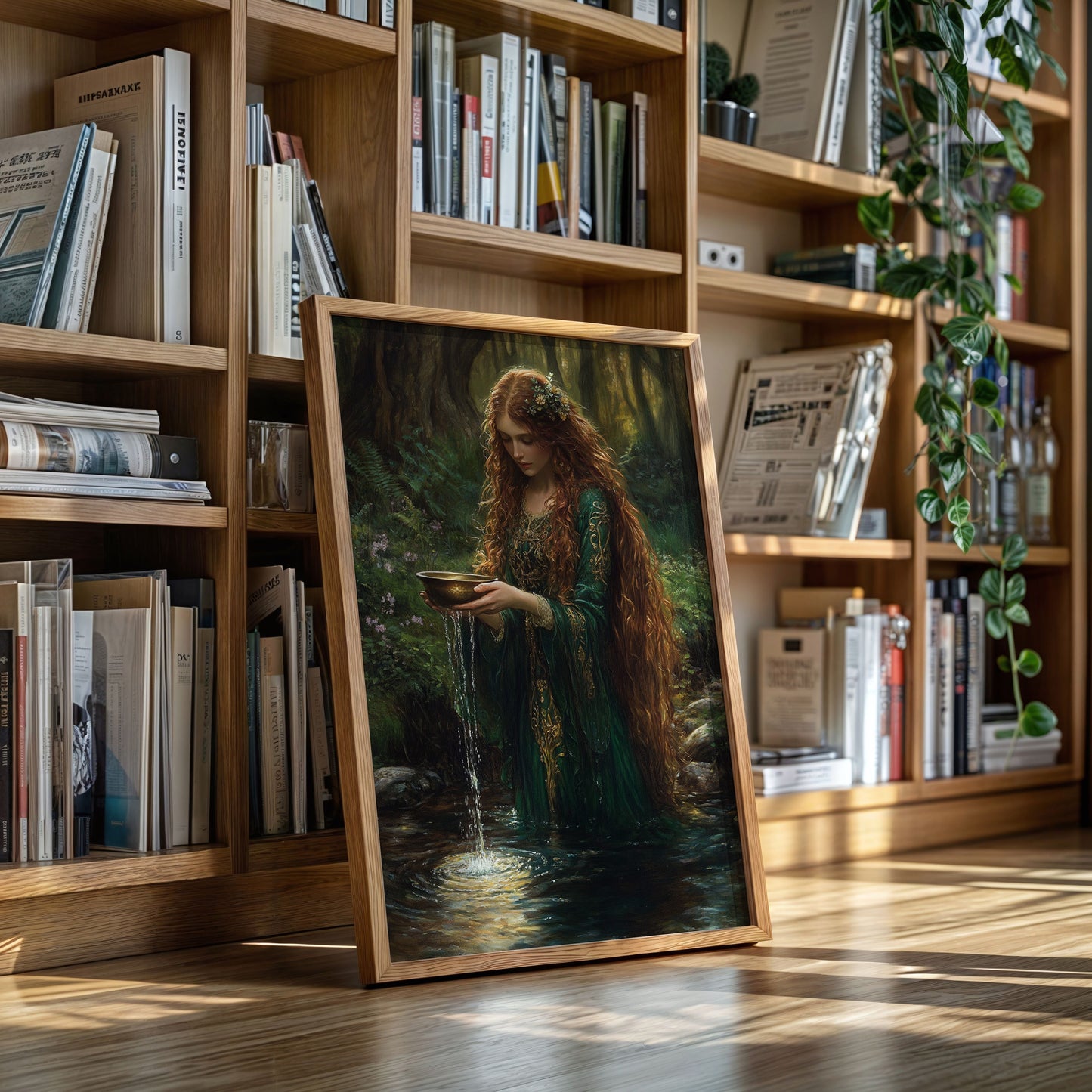 Glimmers in the Forest Stream Wall Art Print