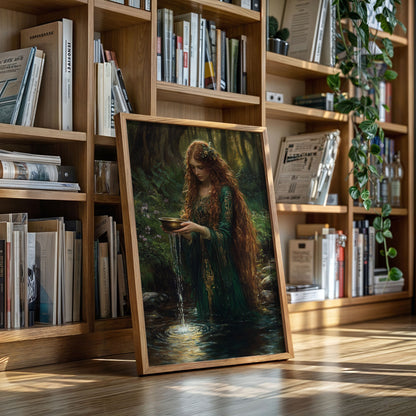 Glimmers in the Forest Stream Wall Art Print
