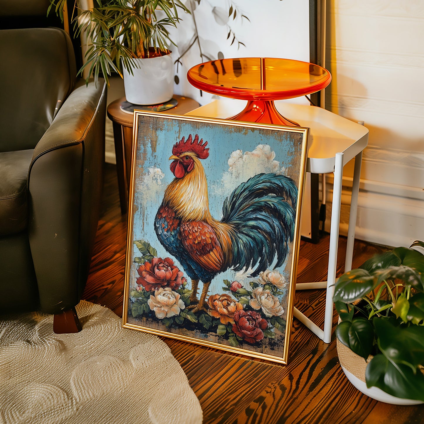 Rustic Rooster Reverie - Farmhouse Wall Art Print