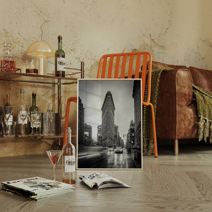 City Heartbeat Black and White Cityscape Wall Art