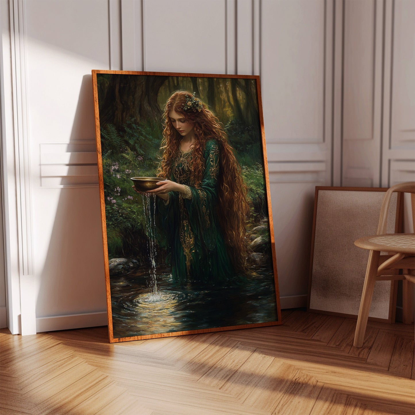 Glimmers in the Forest Stream Wall Art Print
